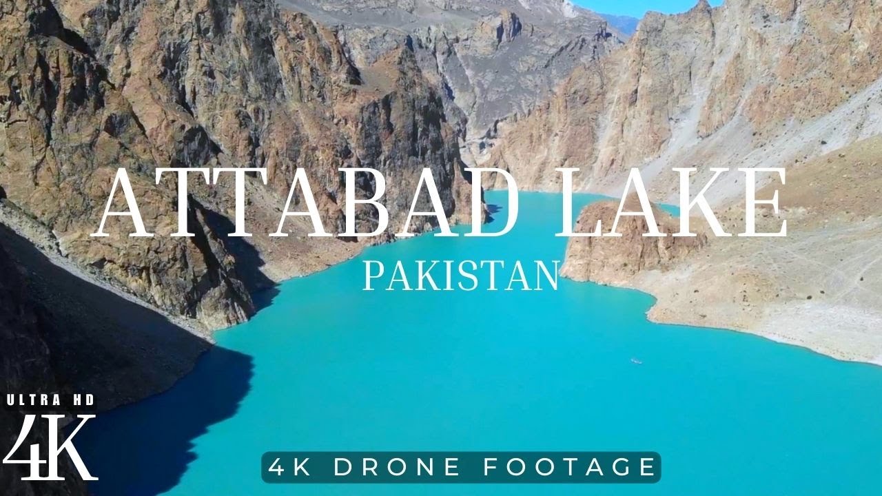 Attabad Lake in Northern Pakistan 🇵🇰 4k ULTRA HD | Drone footage