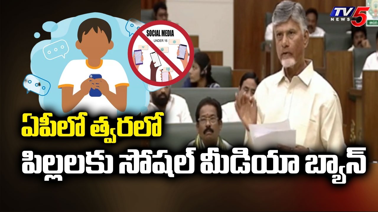 CM Chandrababu Key Comments About Social Media Ban For Children In AP || TV5 News