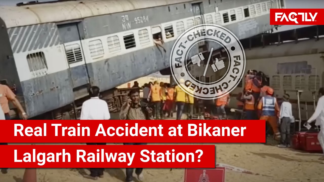 FACT CHECK: Does Viral Video Show Real Train Collision Accident at Bikaner Lalgarh Railway Station?