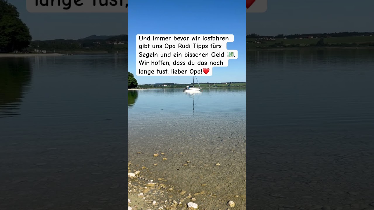Opas Segeltipps #meineelterndiepflegeundich #seniorentipps #segeln #geldgeschenk #opaistderbeste