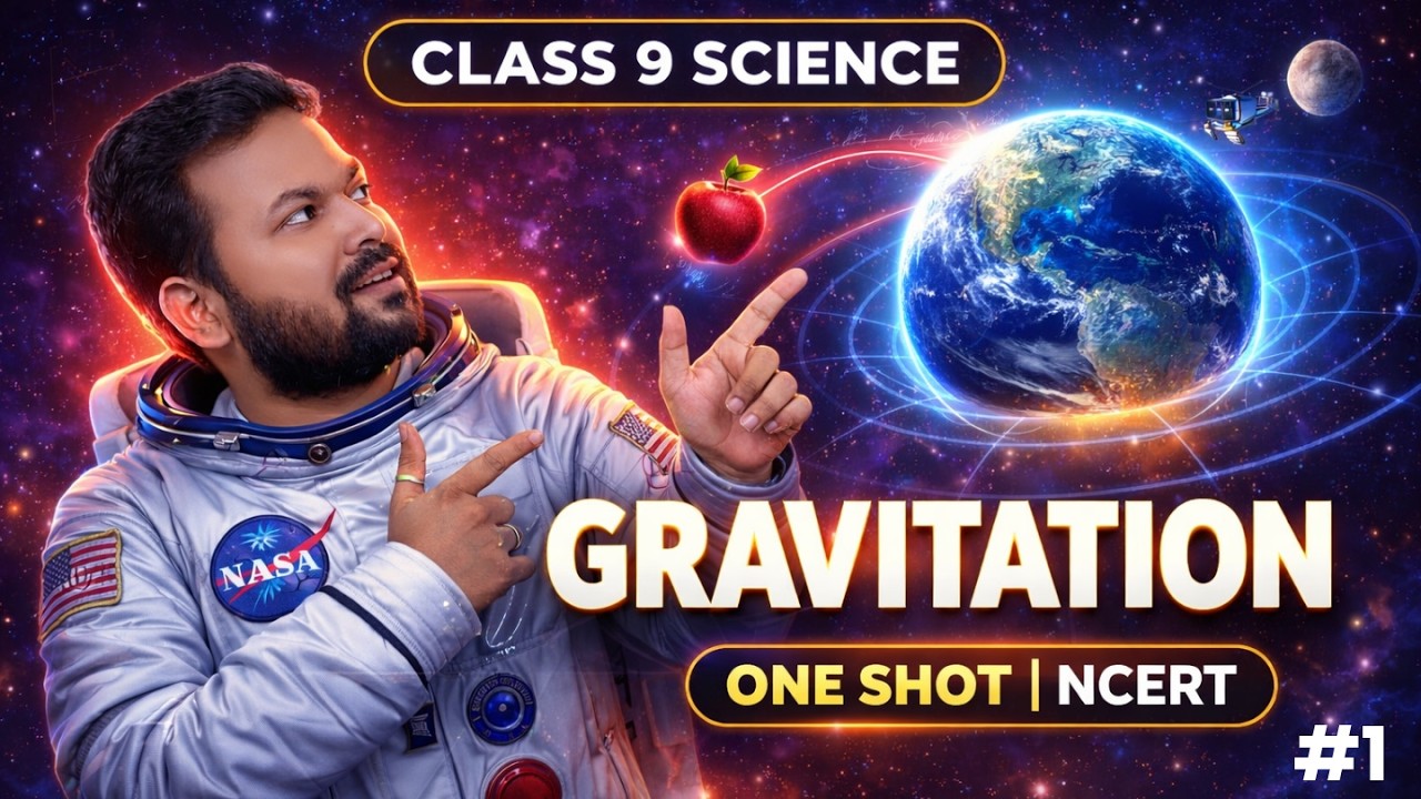 Gravitation 🌍 Class 9 Full Chapter | Concepts + Numericals | One Shot Revision | complete science |