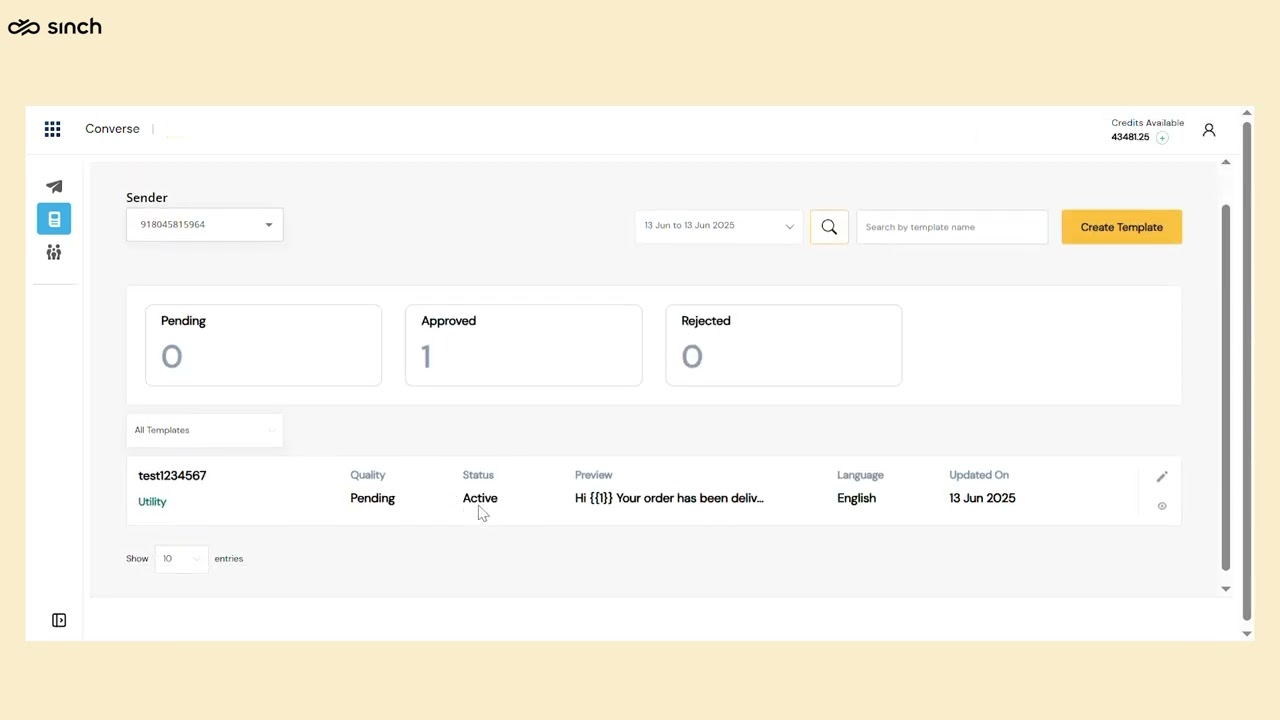 Sinch Converse Template