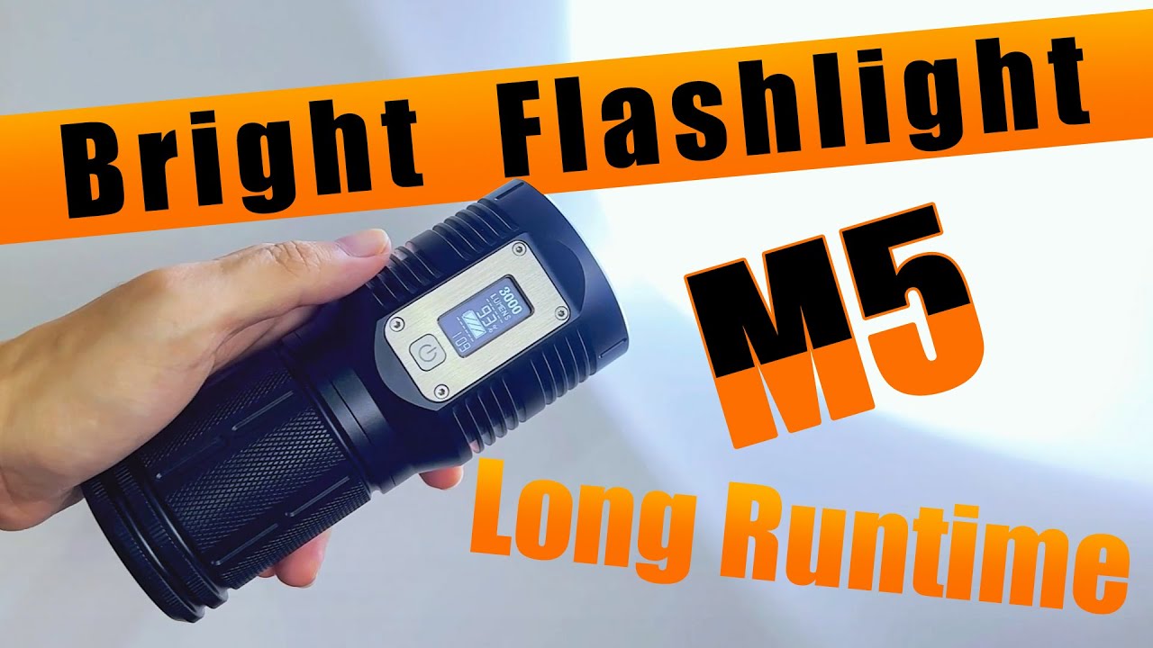 36W Long Runtime Bright Flashlight M5 with LED Display |SUPERFIRE