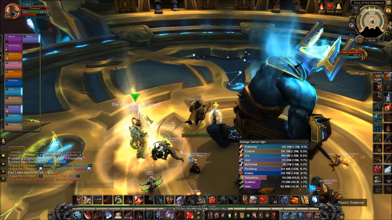 Extra Guild - Twisting Nether - Argus Normal 2nd Kill - Arms Warrior PoV