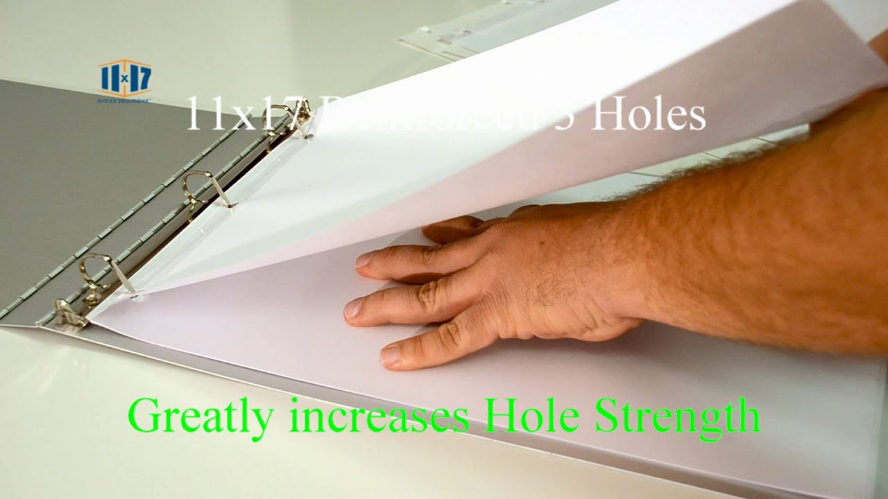 11x17 Copy Paper, Reinforced 3 Hole, 500 sheet ream