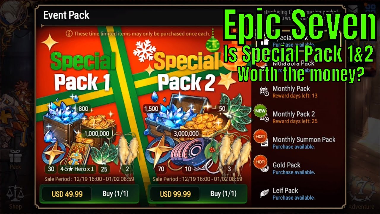 Epic Seven: Is the Special Packs 1&2 Worth The Money?
