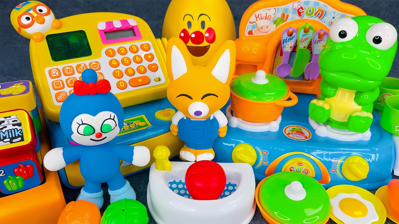 Toy ASMR Satisfying Unboxing Pororo Kitchen Playset 🍽️ 뽀로로 식사놀이 장난감 놀이