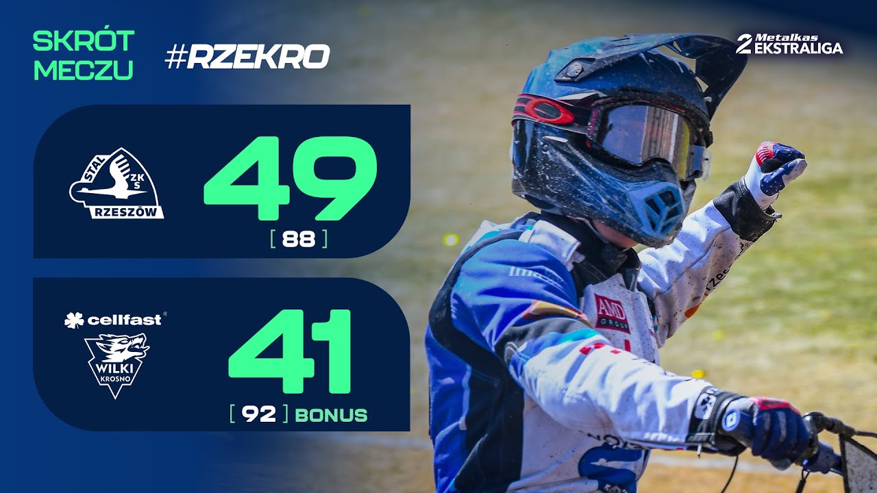 Speedway. Żużel. Mecz: Mecz godny derbów. Wilki tylko z bonusem (skrót #RZEKRO 49:41 06.07.2025)