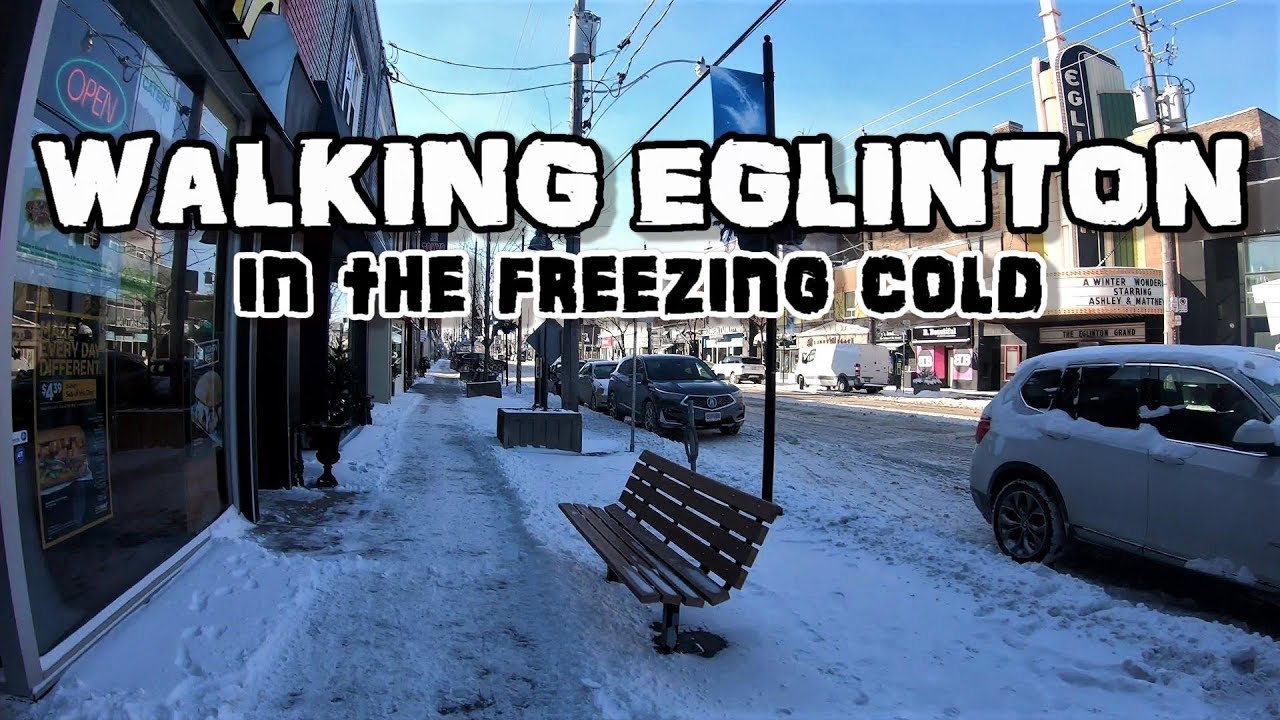 Walking Eglinton in the Freezing Cold! - Toronto [4K]