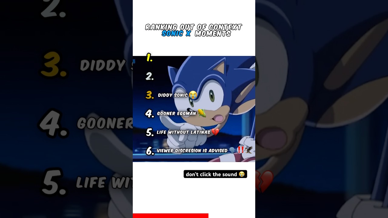 Ranking Sonic X Moments 😭