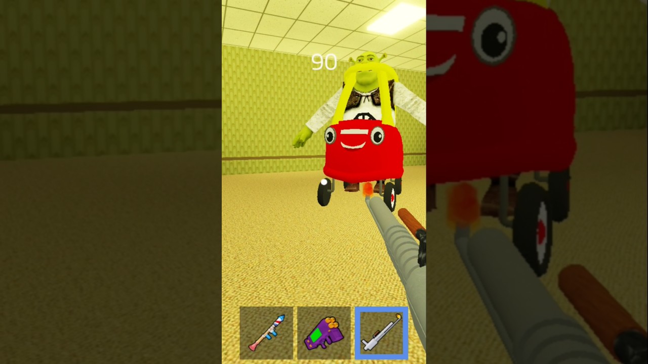 roblox shrek in the backrooms shrek driving a car 🚗 then disappeared lol🤣😂😆