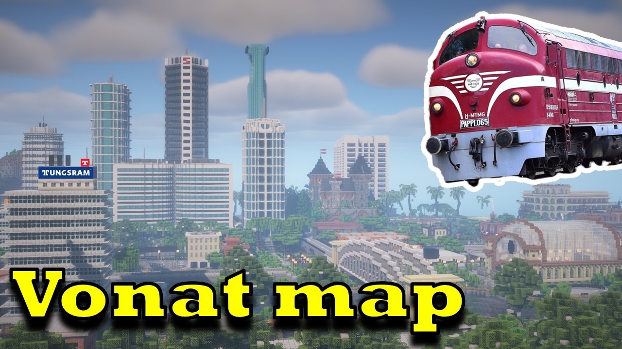 Minecraft Vonat map 1.4 - F6-os vonal bemutatása felgyorsítva!