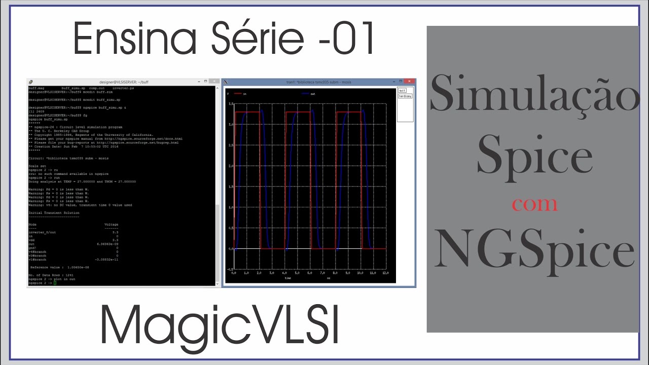 Bobsien Ensina S01E08  - NGSpice com o MagicVLSI