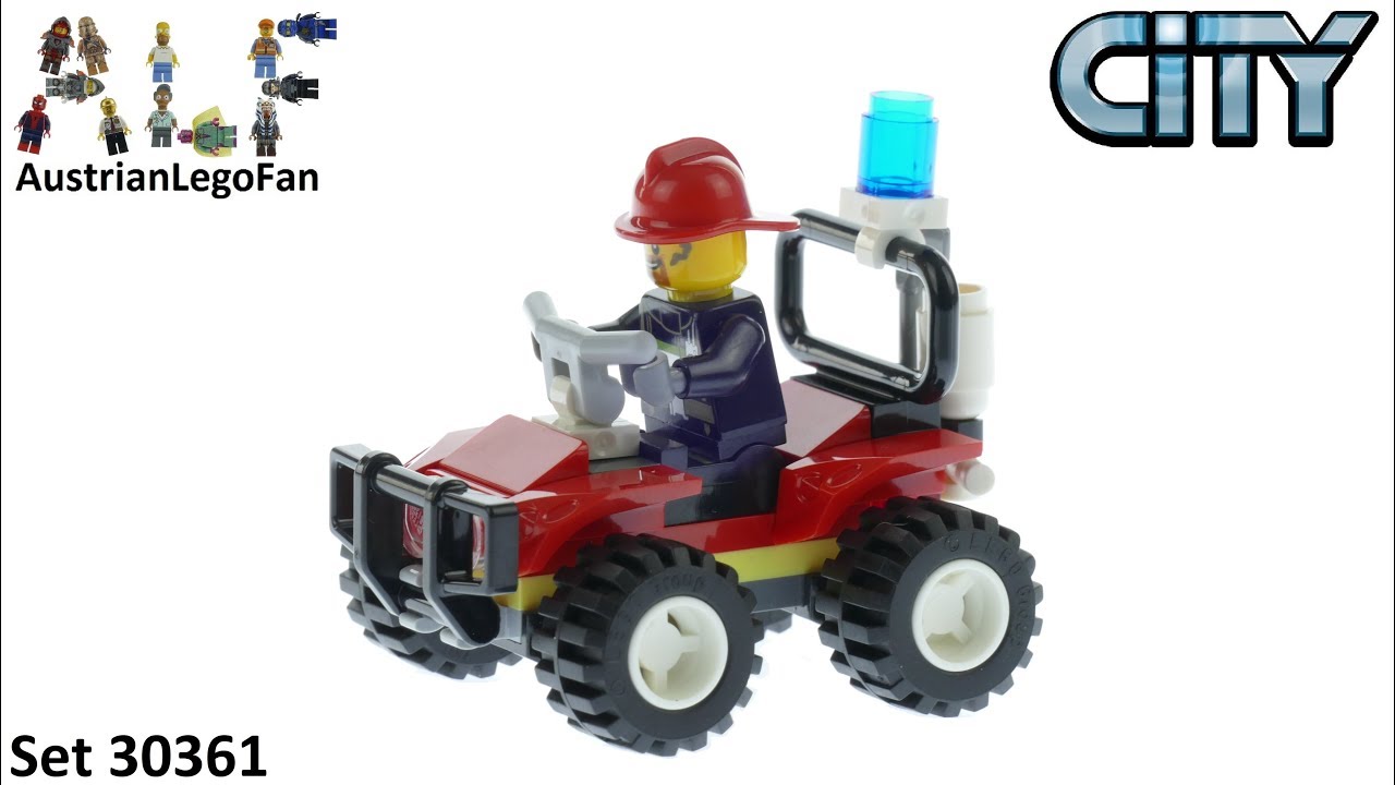 Lego City 30361 Fire ATV Speed Build