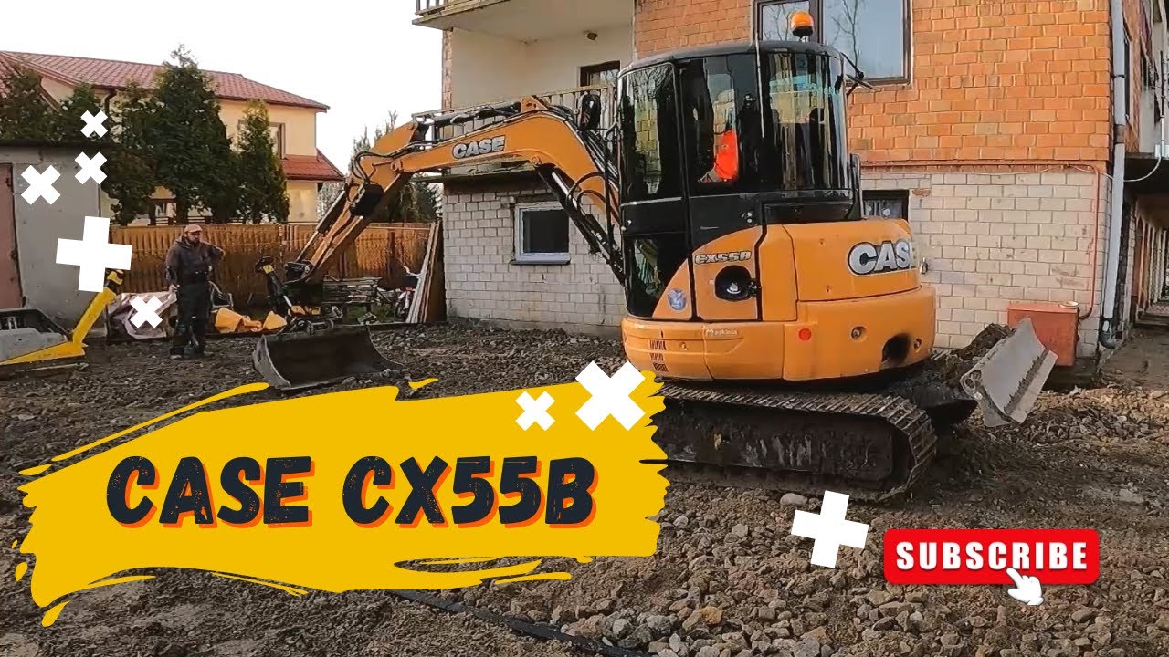 Korytowanie, podbudowa z gruzobetonu I Koparka Case