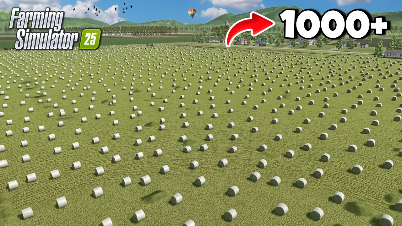 Breaking Limits: Over 1000 Bales&nbsp;w/ The new BALER | Farming Simulator 25