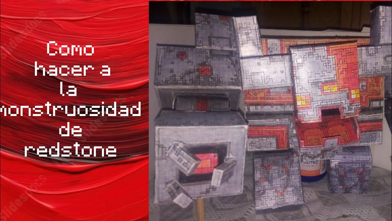 Cómo hacer a la monstruosidad de redstone de papel #minecraft #papercraft #tutorial 