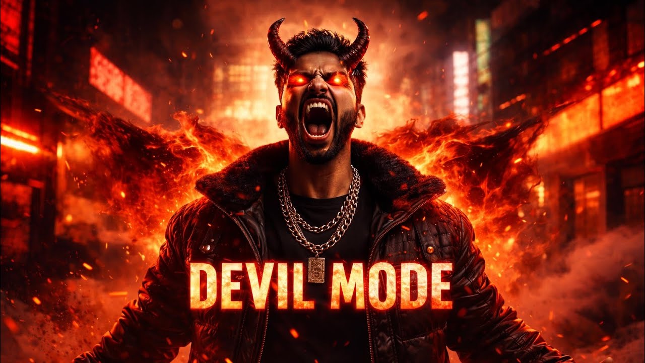 Dark Punjabi trap song with devil attitude, heavy bass, powerful lyrics and raw energy. 😈🔥