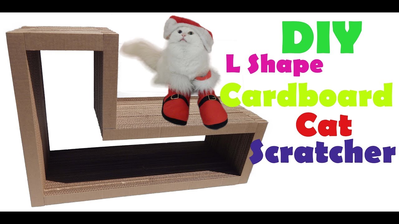 How To Build an L Shape Stackable Cardboard Cat Scratcher