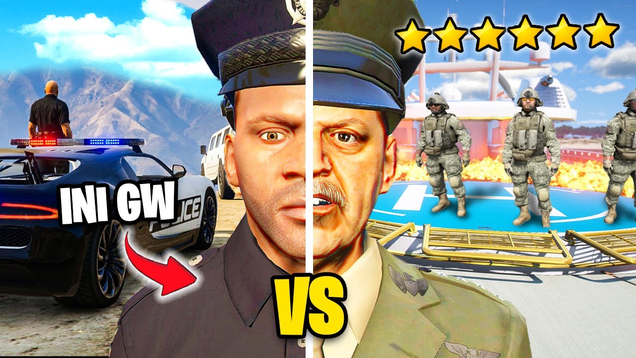 Gua Menjadi POLISI Dan Melawan TENTARA di GTA 5! (Mod)