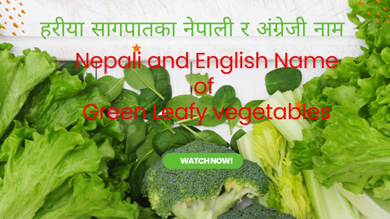 विभिन्न सागपातका नेपाली तथा अंग्रेजी नाम । Nepali and English name of Leafy vegetables