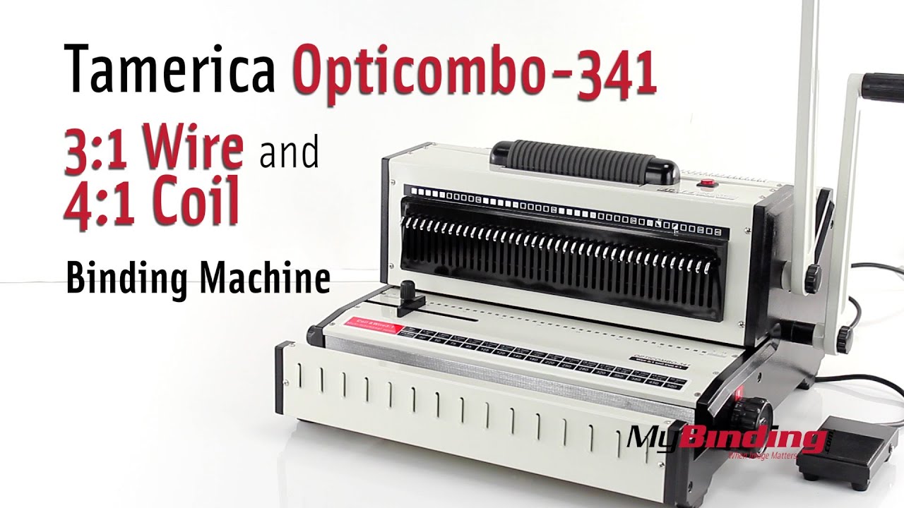 Tamerica Opticombo 341 3:1 Wire and 4:1 Coil Punch Binding Machine