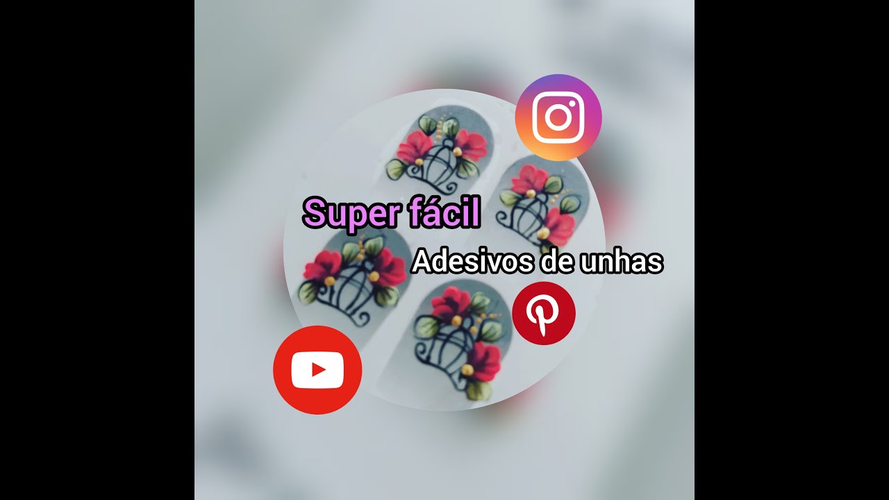 adesivos de unhas gaiola f&aacute;cil