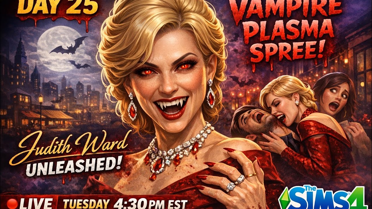 LIVE 🔴 Day 25 | Judith Ward’s Plasma Spree 😭🩸 | The Sims 4