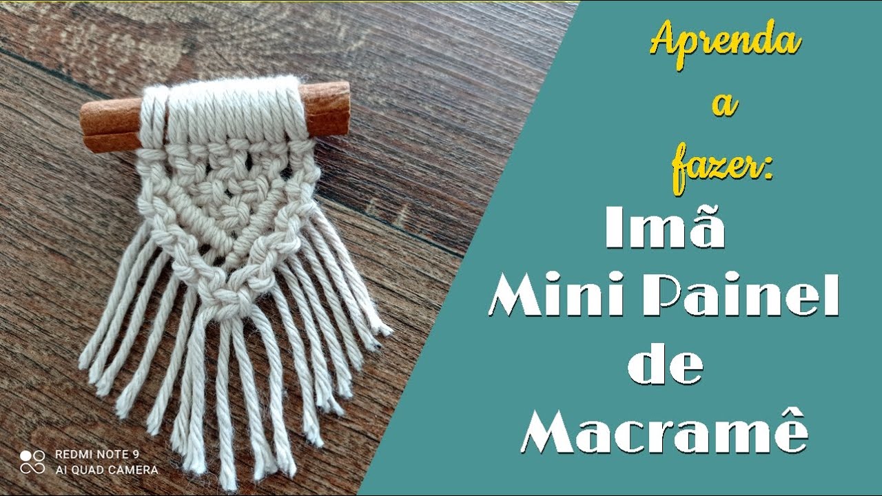 COMO FAZER MINI PAINEL DE MACRAMÊ COM IMÃ