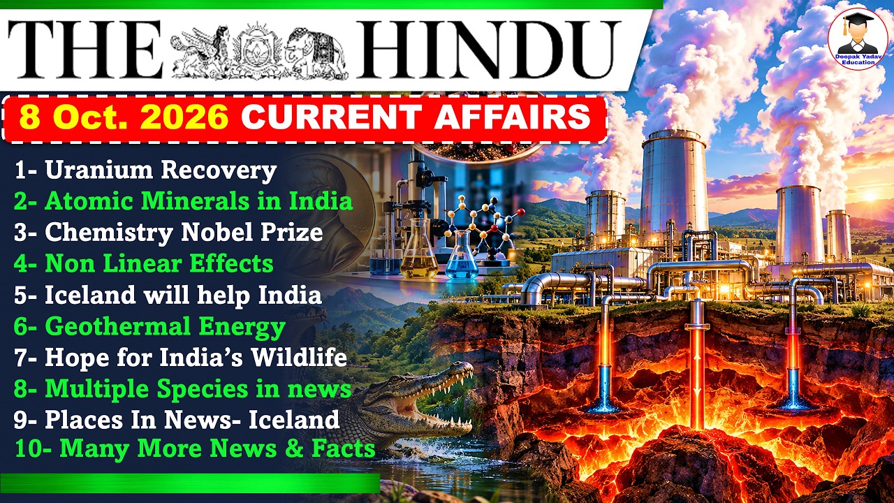 The Hindu Newspaper Analysis Today | 8 October 2026 | Current Affairs | Editorial Analysis | UPSC