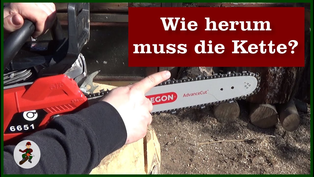 Wie herum muss die S&auml;gekette?