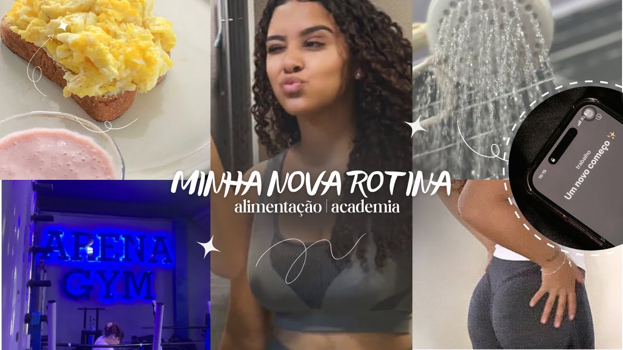 COMEÇANDO UMA NOVA ROTINA: Acordando as 6h, começei a academia, mudando a alimentação ✨🏋🏽‍♀️🥬💕