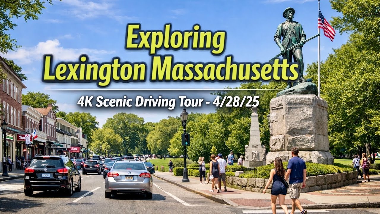 🇺🇸Exploring Lexington Massachusetts | 4K Scenic Driving Tour - 4/28/25