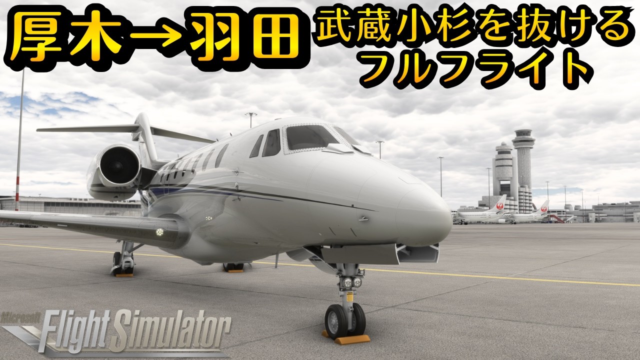 【コクピット】武蔵小杉を通る！厚木基地→羽田間で、どんな景色が見れる？？ノーカットフライト #飛行機 #msfs2020 #飛行機好き #空港 #旅行 #町田 #厚木 #武蔵小杉 #横浜 #東京