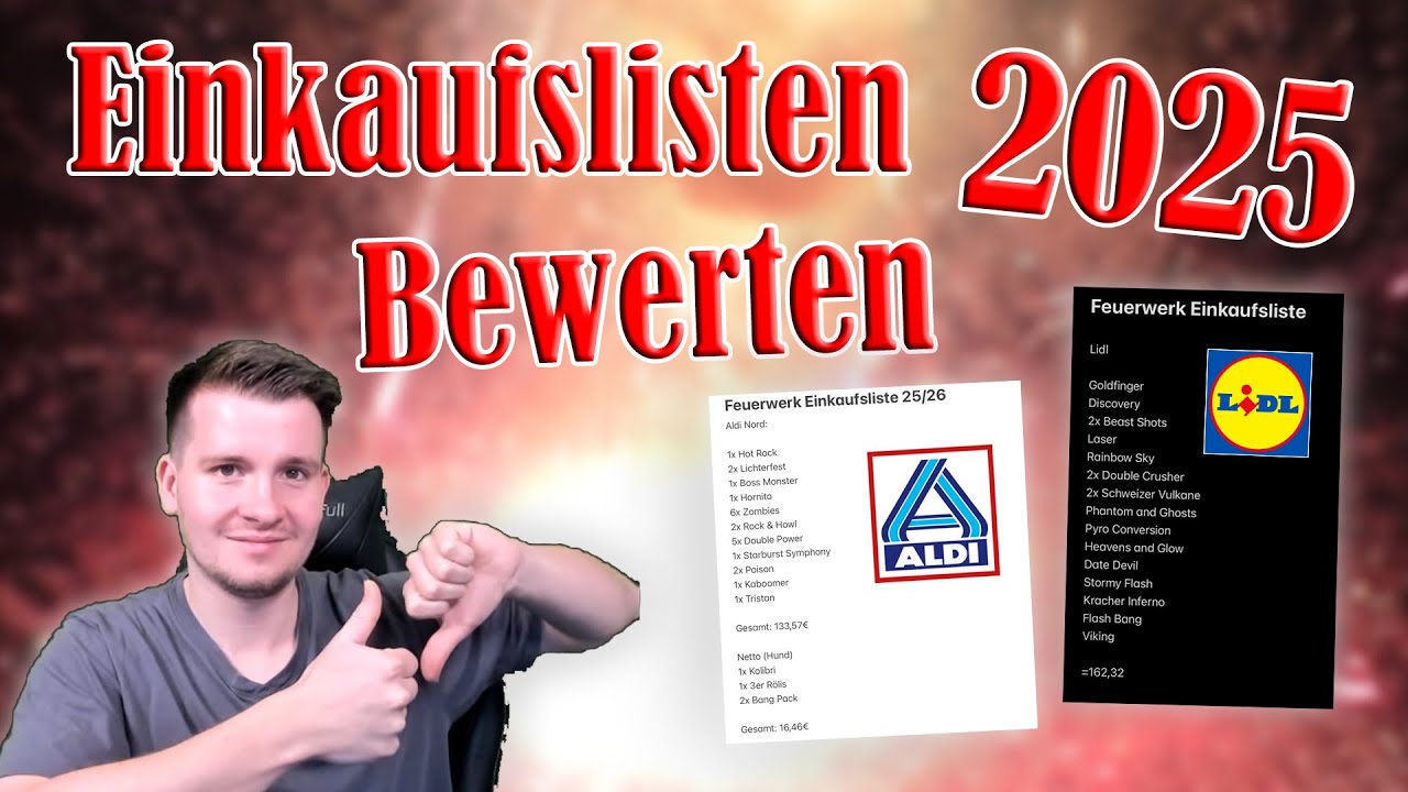 Feuerwerk-Einkaufslisten Bewerten 2025 | TOP oder FLOP?🎆 [FULL HD]