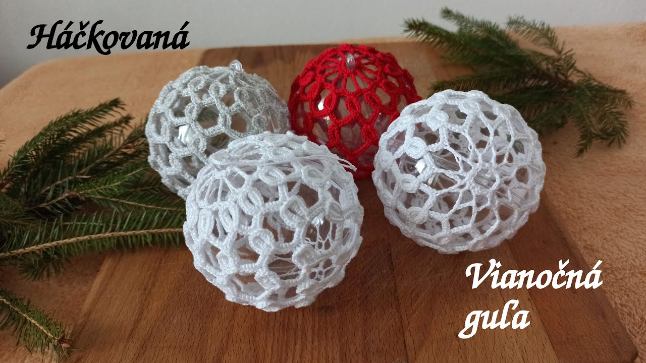 Háčkovaná Vianočná Guľa | Christmas Ball Crochet Tutorial (English subtitles)