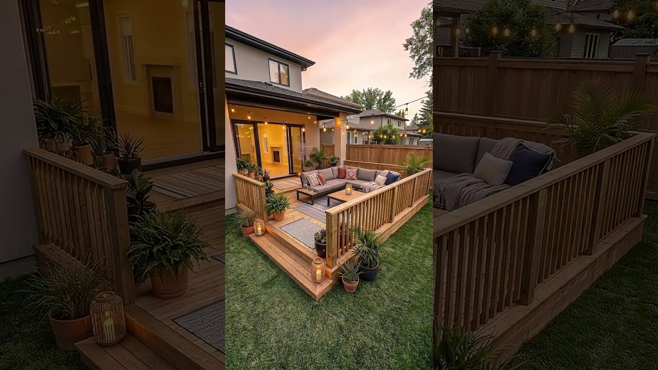 I Secretly Turn Backyard Into Wooden Entertainment Area