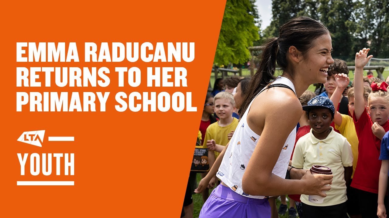 Emma Raducanu returns to her primary school