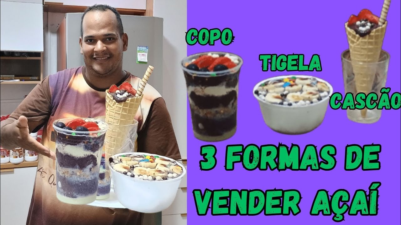 Quer vender açaí? No copo, na tigela ou no cascão?