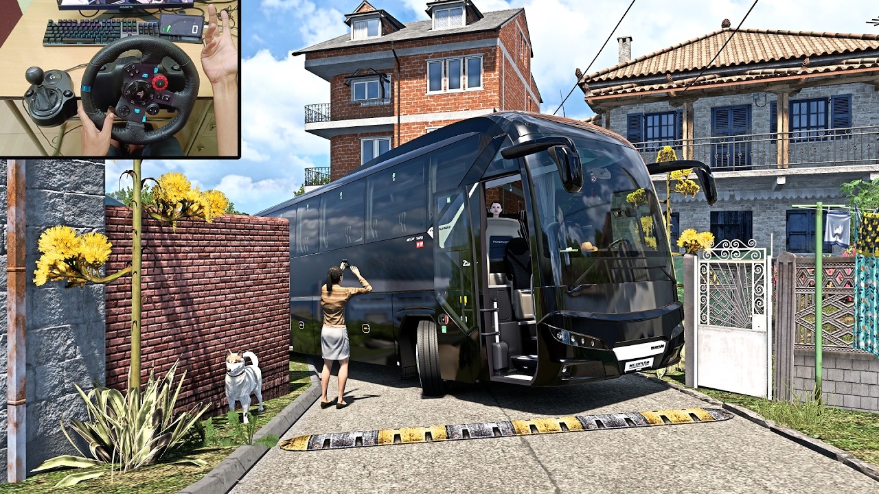 Realistic bus driving through Tight Streets of Herzegovina | Euro Bus Simulator | Logitech G29