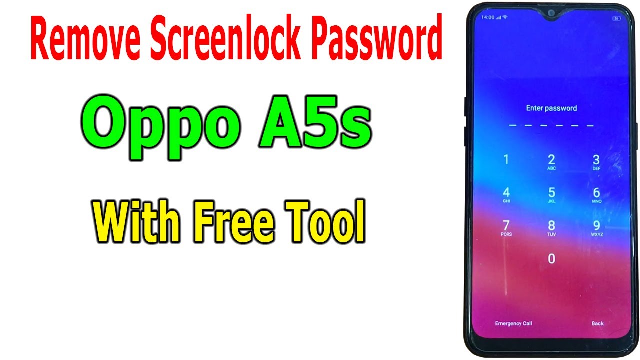 Remove Password, Pin Lock, Pattern Oppo A5s with free tool