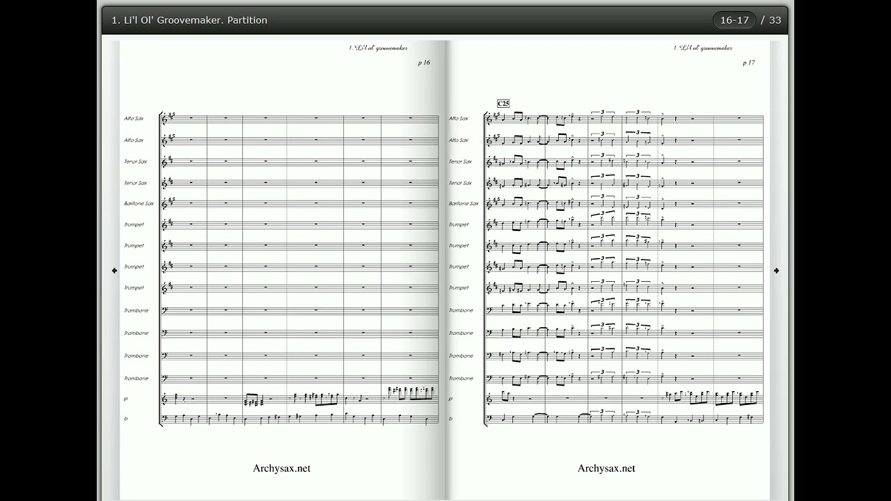 Li'l ol' groovemaker , Count Basie, Quincy Jones, big band arrangements, Archysax.net