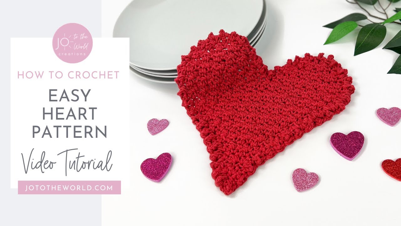 Crochet Heart Pattern  - How to Crochet a Heart (Easy Heart Crochet Pattern - Free!)