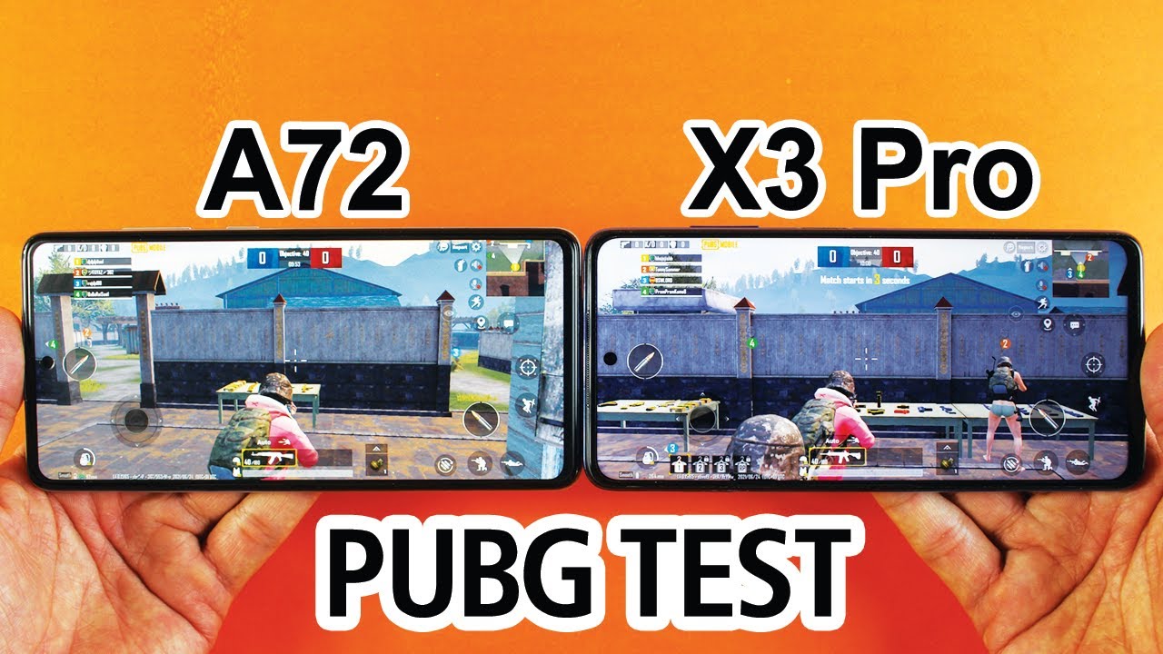 Samsung Galaxy A72 vs Poco X3 Pro PUBG MOBILE TEST - Snapdragon 720G vs Snapdragon 860 PUBG TEST😱