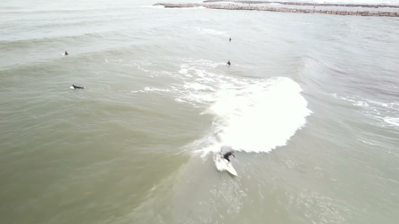 Surfing at Packery Channel Corpus Christi  Texas  2-22-24
