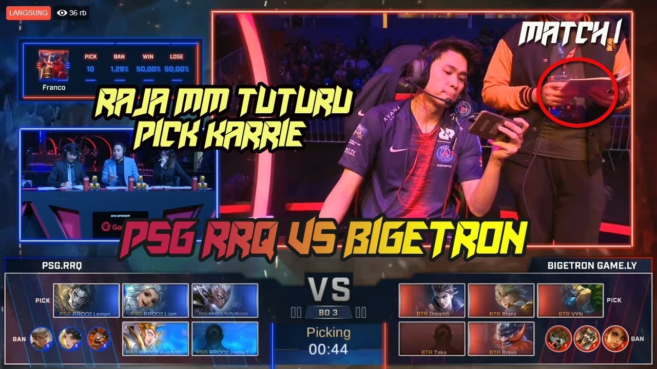 PSG RRQ VS BIGETRON - MATCH 1  MPL S3 | MOBILE LEGENDS