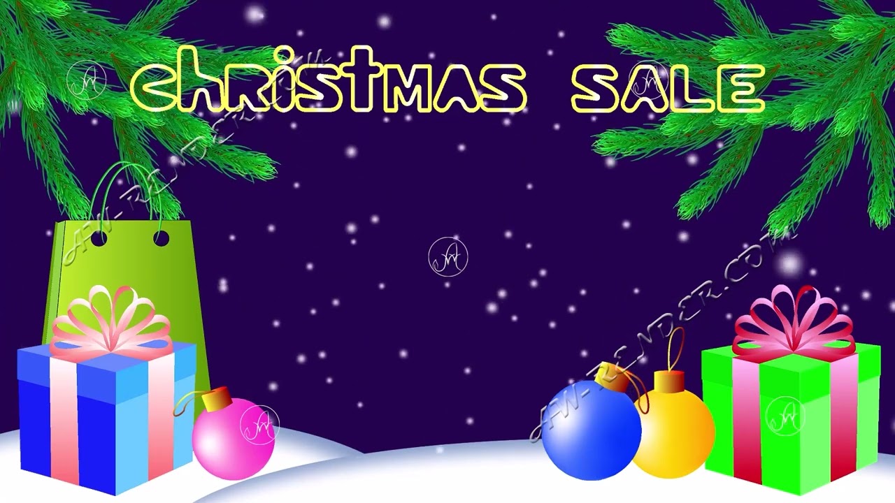 Christmas sale. Animated background. Banner.