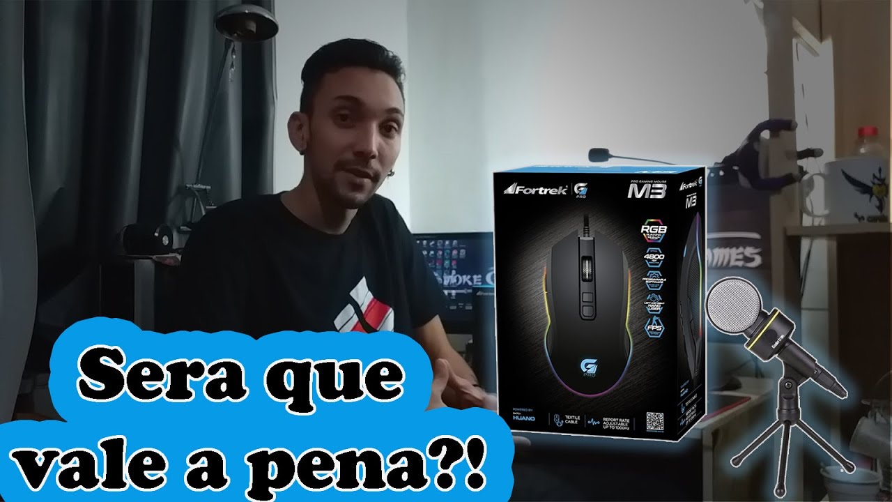 UNBOXING! Mouse Fortrek M3 PRO e Microfone SF-930!! será que vale mesmo a pena?!?!