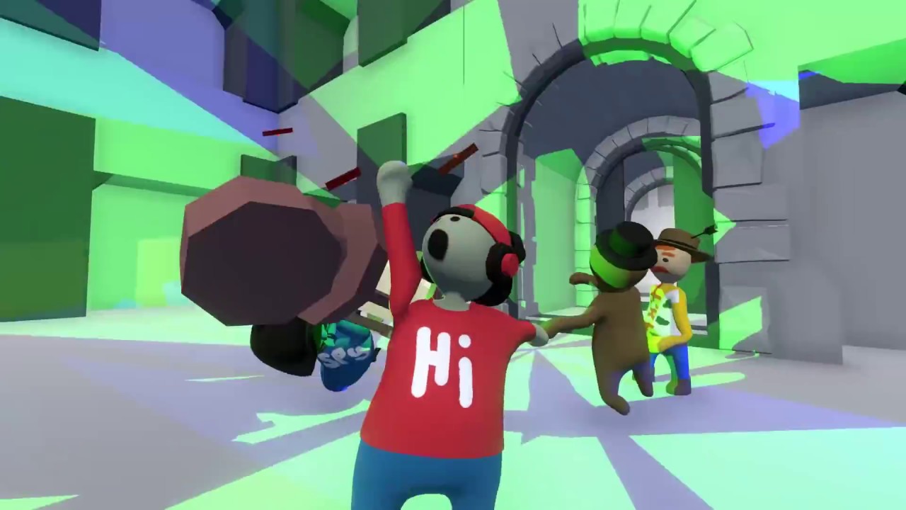 Four Best Friends Solve Difficult Obstacle Course in Human Fall Flat