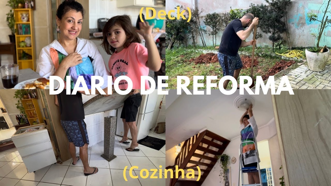 Começando a reforma da cozinha e começando um deck , faxina e pequenos concertos, fiquei mal depois 